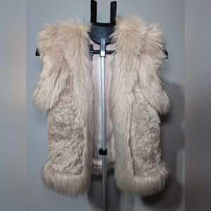Marciano Beige Faux Fur Vest